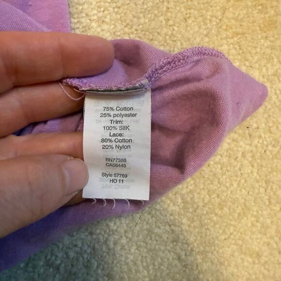 J. Crew 2 Tank Top Bundle Small Silk Pleats and Lace Yellow Purple EUC Y2K - Picture 9 of 13